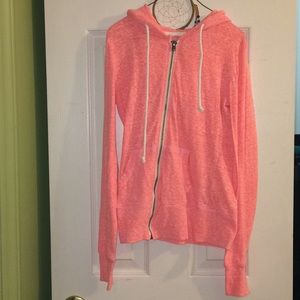 Aeropostale coral lightweight hoodie with zipper